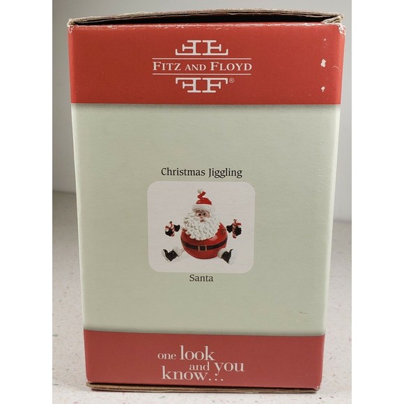 Fitz and Floyd 2005 Christmas Jiggling Santa Collection Item 2048/126 - Picture 3 of 7